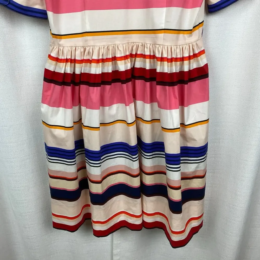 Kate Spade New York Spice Things Up Berber Stripe Shirt Dress Sz.4 - Picture 13 of 16